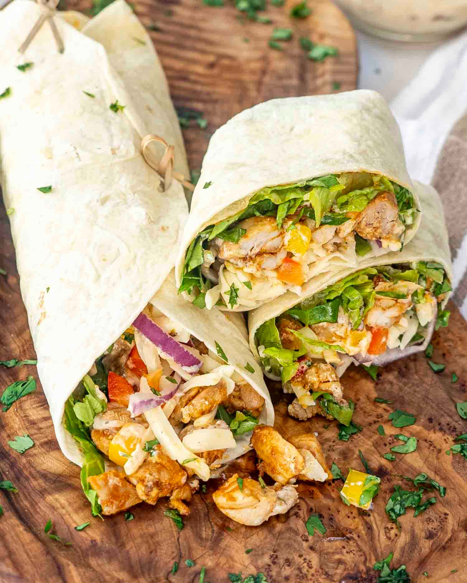 Masala Chicken Naan Sandwich